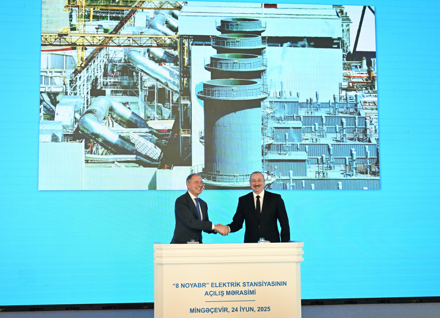 Prezident İlham Əliyev Mingəçevirdə “8 Noyabr” Elektrik Stansiyasının açılış mərasimində iştirak edib (YENİLƏNİB-4) (FOTO/VİDEO)