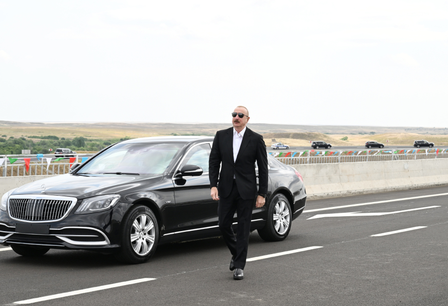 Prezident İlham Əliyev Əhmədbəyli-Füzuli-Şuşa yolunun açılışında iştirak edib (FOTO/VİDEO)